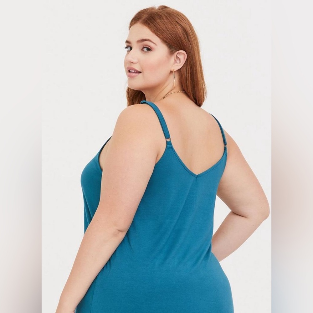NWT Torrid Sophie Tahitian Teal Crinkle Tank